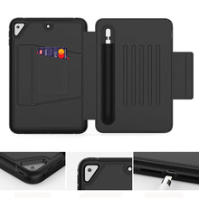 For iPad Mini 5 Multifunctional Tablet PC Protective Leather Case with Bracket & Card Slots & Pen Slot & Wake-up / Sleep Function(Black)