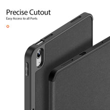 For iPad 10th Gen 10.9 2022 DUX DUCIS Domo Series Magnetic Flip Leather Tablet Case(Black)