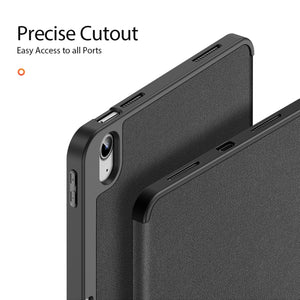 For iPad 10th Gen 10.9 2022 DUX DUCIS Domo Series Magnetic Flip Leather Tablet Case(Black)