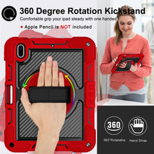 For iPad 10th Gen 10.9 2022 360 Degree Rotation Shockproof Silicone + PC Tablet Case(Red+Black)