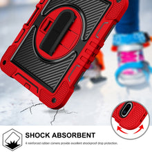 For iPad 10th Gen 10.9 2022 360 Degree Rotation Shockproof Silicone + PC Tablet Case(Red+Black)