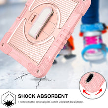 For iPad 10th Gen 10.9 2022 360 Degree Rotation Shockproof Silicone + PC Tablet Case(Rose Gold)