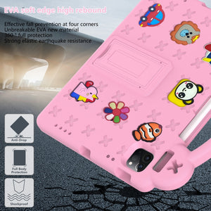 For iPad 10th Gen 10.9 2022 Handle Kickstand Children EVA Shockproof Tablet Case(Pink)