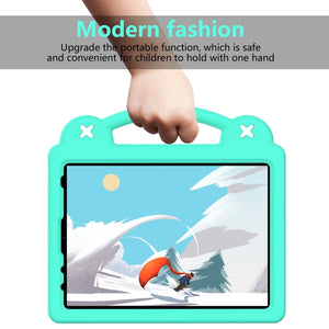 For iPad 10th Gen 10.9 2022 Handle Kickstand Children EVA Shockproof Tablet Case(Mint Green)