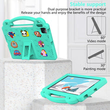 For iPad 10th Gen 10.9 2022 Handle Kickstand Children EVA Shockproof Tablet Case(Mint Green)