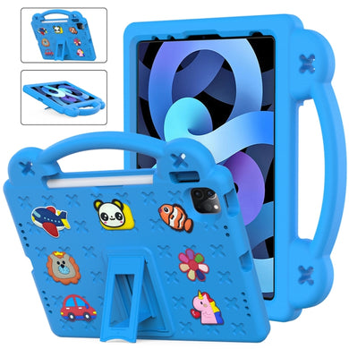 For iPad 10th Gen 10.9 2022 Handle Kickstand Children EVA Shockproof Tablet Case(Sky Blue)