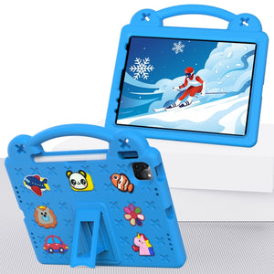 For iPad 10th Gen 10.9 2022 Handle Kickstand Children EVA Shockproof Tablet Case(Sky Blue)