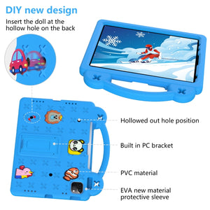 For iPad 10th Gen 10.9 2022 Handle Kickstand Children EVA Shockproof Tablet Case(Sky Blue)