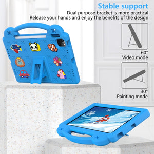 For iPad 10th Gen 10.9 2022 Handle Kickstand Children EVA Shockproof Tablet Case(Sky Blue)