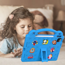 For iPad 10th Gen 10.9 2022 Handle Kickstand Children EVA Shockproof Tablet Case(Sky Blue)