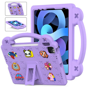 For iPad 10th Gen 10.9 2022 Handle Kickstand Children EVA Shockproof Tablet Case(Light Purple)