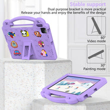 For iPad 10th Gen 10.9 2022 Handle Kickstand Children EVA Shockproof Tablet Case(Light Purple)