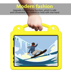 For iPad 10th Gen 10.9 2022 Handle Kickstand Children EVA Shockproof Tablet Case(Yellow)