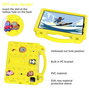 For iPad 10th Gen 10.9 2022 Handle Kickstand Children EVA Shockproof Tablet Case(Yellow)