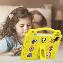 For iPad 10th Gen 10.9 2022 Handle Kickstand Children EVA Shockproof Tablet Case(Yellow)