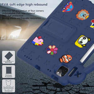 For iPad 10th Gen 10.9 2022 Handle Kickstand Children EVA Shockproof Tablet Case(Navy Blue)