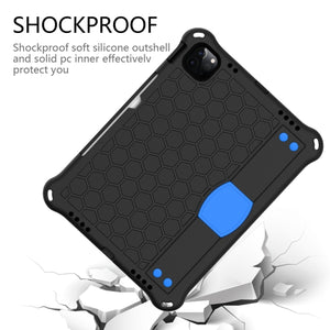For iPad 10th Gen 10.9 2022 Honeycomb Design EVA + PC Anti Falling Tablet Protective Case(Black Blue)