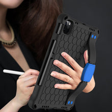 For iPad 10th Gen 10.9 2022 Honeycomb Design EVA + PC Anti Falling Tablet Protective Case(Black Blue)