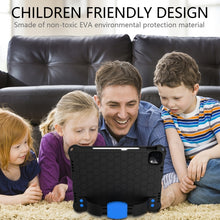 For iPad 10th Gen 10.9 2022 Honeycomb Design EVA + PC Anti Falling Tablet Protective Case(Black Blue)