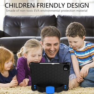 For iPad 10th Gen 10.9 2022 Honeycomb Design EVA + PC Anti Falling Tablet Protective Case(Black Blue)