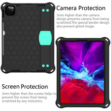 For iPad 10th Gen 10.9 2022 Honeycomb Design EVA + PC Anti Falling Tablet Protective Case(Black Mint Green)