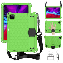 For iPad 10th Gen 10.9 2022 Honeycomb Design EVA + PC Anti Falling Tablet Protective Case(Green+Black)