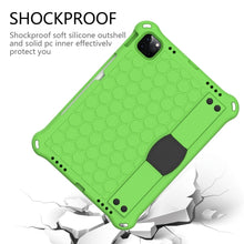 For iPad 10th Gen 10.9 2022 Honeycomb Design EVA + PC Anti Falling Tablet Protective Case(Green+Black)