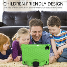 For iPad 10th Gen 10.9 2022 Honeycomb Design EVA + PC Anti Falling Tablet Protective Case(Green+Black)