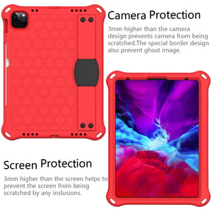 For iPad 10th Gen 10.9 2022 Honeycomb Design EVA + PC Anti Falling Tablet Protective Case(Red Black)