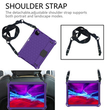 For iPad 10th Gen 10.9 2022 Honeycomb Design EVA + PC Anti Falling Tablet Protective Case(Purple Black)