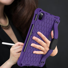 For iPad 10th Gen 10.9 2022 Honeycomb Design EVA + PC Anti Falling Tablet Protective Case(Purple Black)