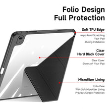 For iPad 10th Gen 10.9 2022 DUX DUCIS Magi Series Smart Leather Tablet Case(Black)