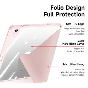 For iPad 10th Gen 10.9 2022 DUX DUCIS Magi Series Smart Leather Tablet Case(Pink)