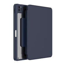 For iPad 10th Gen 10.9 2022 Mutural Jianshang Series Tablet Leather Smart Case(Dark Blue)