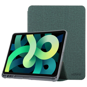 For iPad 10th Gen 10.9 2022 Mutural YASHI Series Tablet Leather Smart Case(Green)