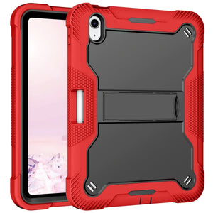 For iPad 10th Gen 10.9 2022 Silicone + PC Shockproof Tablet Case(Red+Black)