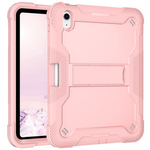 For iPad 10th Gen 10.9 2022 Silicone + PC Shockproof Tablet Case(Rose Gold)