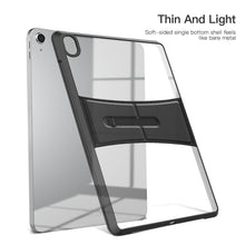 For iPad 10th Gen 10.9 2022 Acrylic TPU Transparent Tablet Protective Case with Holder(Black)