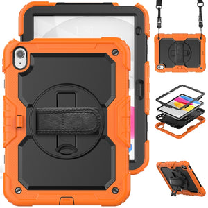 For iPad 10th Gen 10.9 2022 Silicone + PC Full Body Protection Tablet Case(Orange)