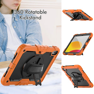 For iPad 10th Gen 10.9 2022 Silicone + PC Full Body Protection Tablet Case(Orange)