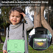 For iPad 10th Gen 10.9 2022 Butterfly Kickstand Heavy Duty Hard Rugged Tablet Case(Fresh Green)