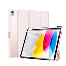 For iPad 10th Gen 10.9 2022 DUX DUCIS TOBY Series Antiskid Leather Smart Tablet Case(Pink)