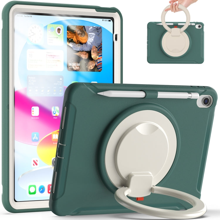 For iPad 10th Gen 10.9 2022 Shockproof TPU + PC Protective Tablet Case(Emmerald Green)