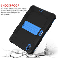 For iPad 10th Gen 10.9 2022 Two-Color Robot Shockproof Silicone + PC Protective Tablet Case(Black + Blue)