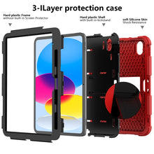 For iPad 10th Gen 10.9 2022 Two-Color Robot Shockproof Silicone + PC Protective Tablet Case(Red + Black)