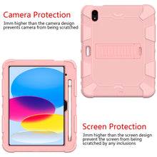 For iPad 10th Gen 10.9 2022 Two-Color Robot Shockproof Silicone + PC Protective Tablet Case(Rose Gold)