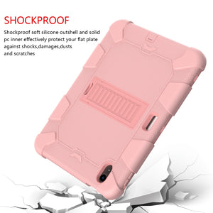 For iPad 10th Gen 10.9 2022 Two-Color Robot Shockproof Silicone + PC Protective Tablet Case(Rose Gold)