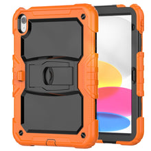 For iPad 10th Gen 10.9 2022 Shockproof Silicone + PC Protective Tablet Case(Black + Orange)