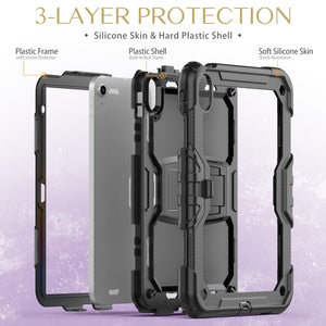 For iPad 10th Gen 10.9 2022 Shockproof Silicone + PC Protective Tablet Case(Black)