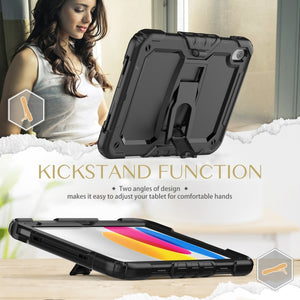 For iPad 10th Gen 10.9 2022 Shockproof Silicone + PC Protective Tablet Case(Black)